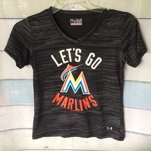 Girls Under Armour Florida Marlins shirt